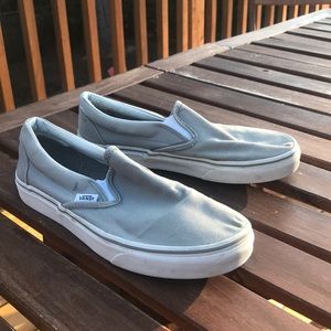 Women’s 7.5 Gray Slip On Vans